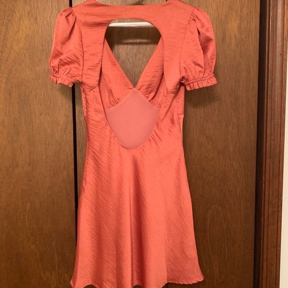 Women’s Silk Mini Dress with Back Cut Out - Picture 2 of 2
